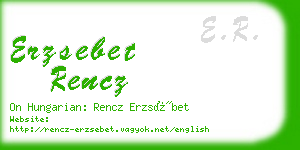 erzsebet rencz business card